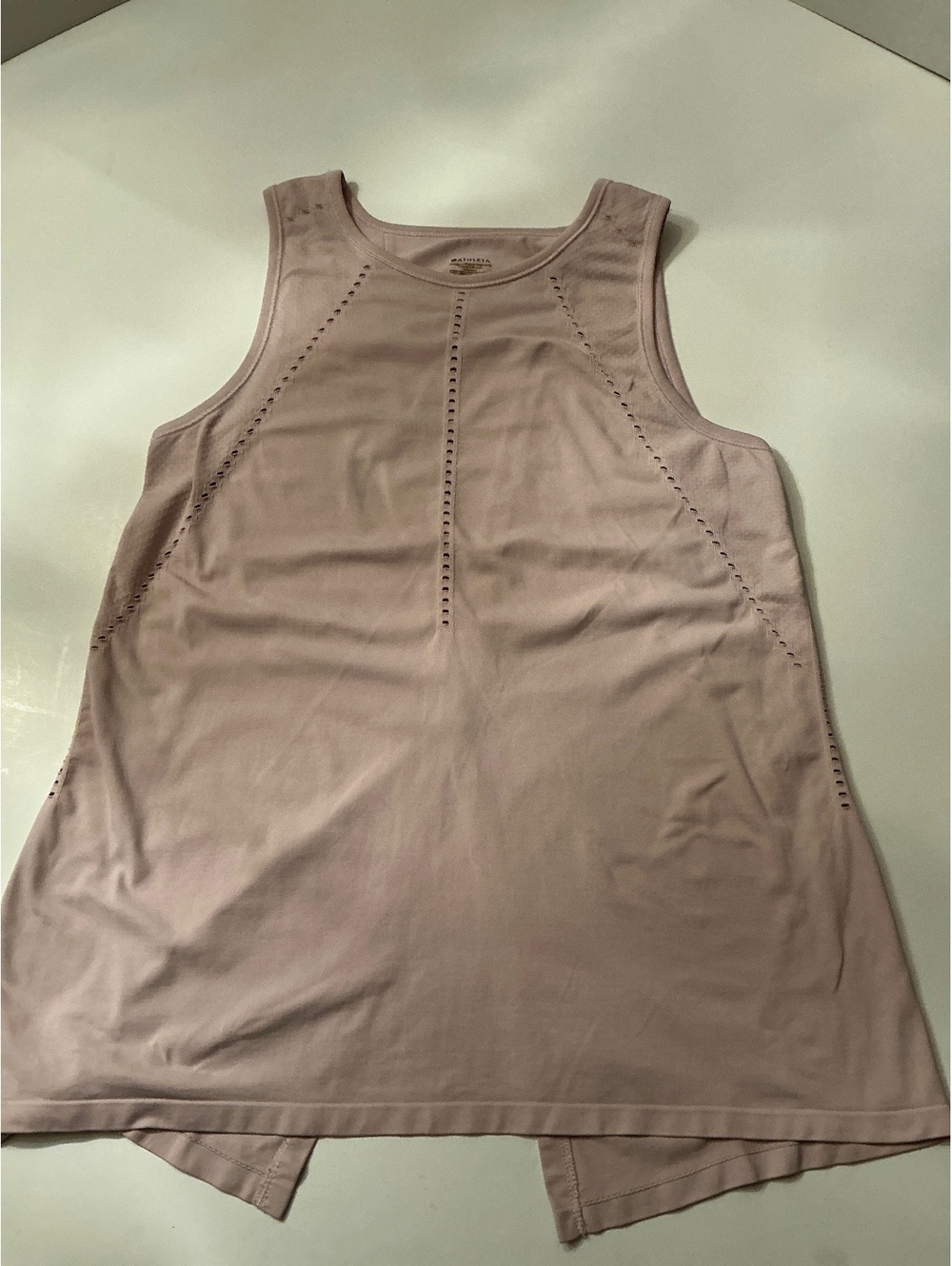 athlete Foothills Seamless Tank Top Womens XS Light Pink Split Back Gym & All